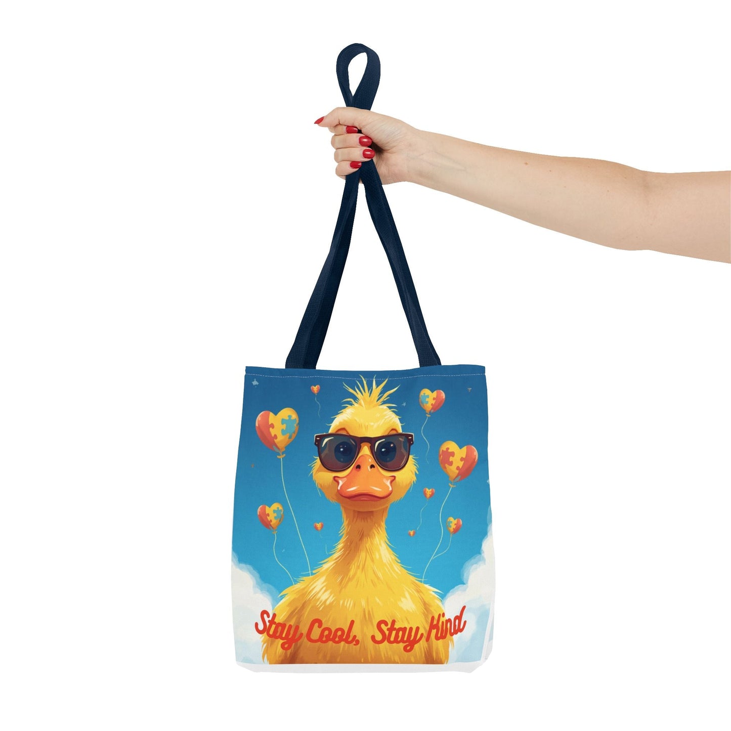 Cute Autism Awareness Gift Bag with Funny Duck Print - Geo Rocks The 'Tism