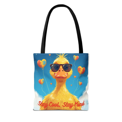 Cute Autism Awareness Gift Bag with Funny Duck Print - Geo Rocks The 'Tism