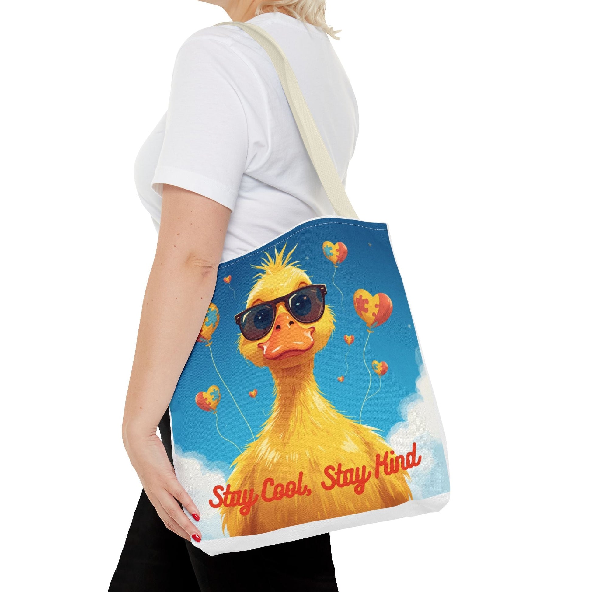 Cute Autism Awareness Gift Bag with Funny Duck Print - Geo Rocks The 'Tism