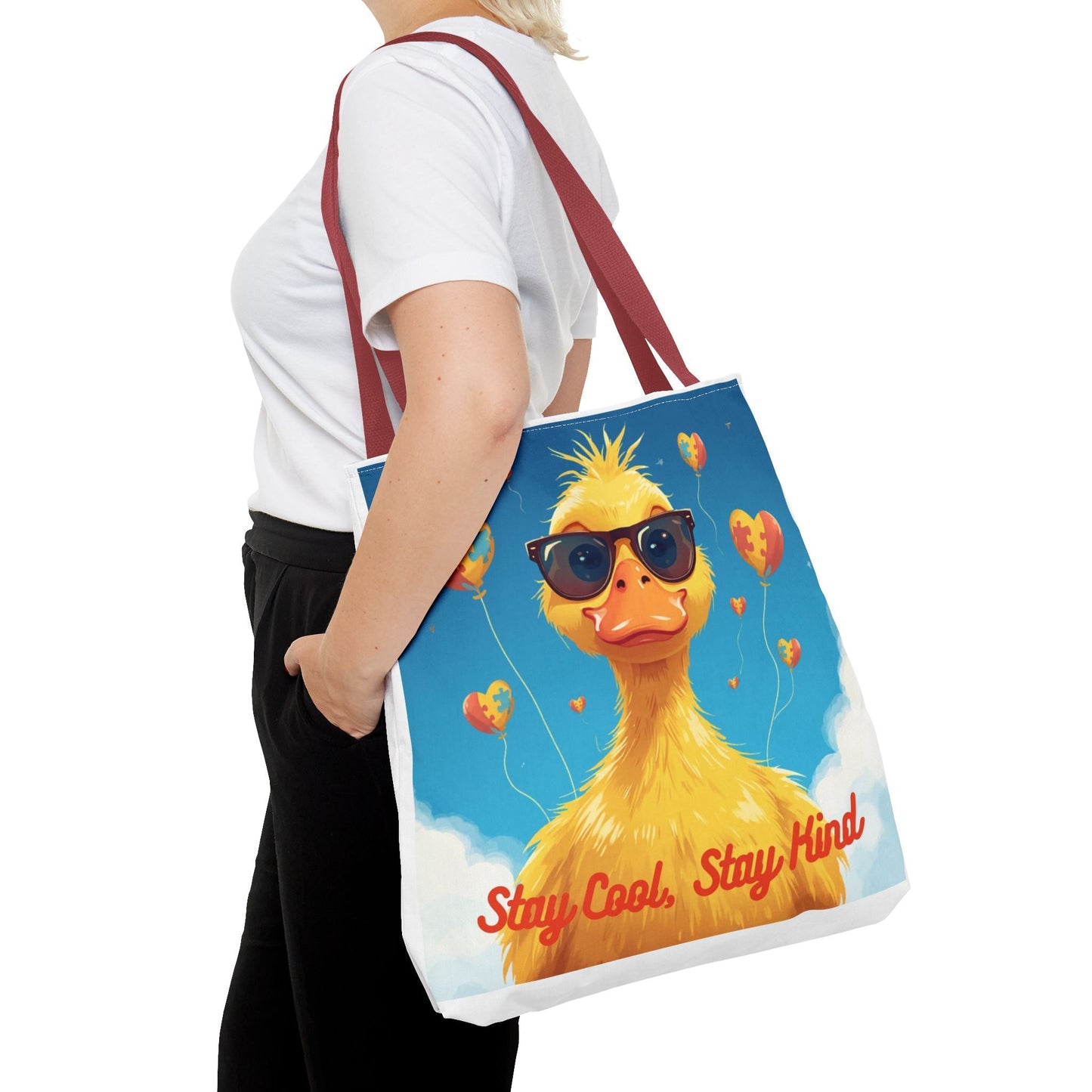 Cute Autism Awareness Gift Bag with Funny Duck Print - Geo Rocks The 'Tism