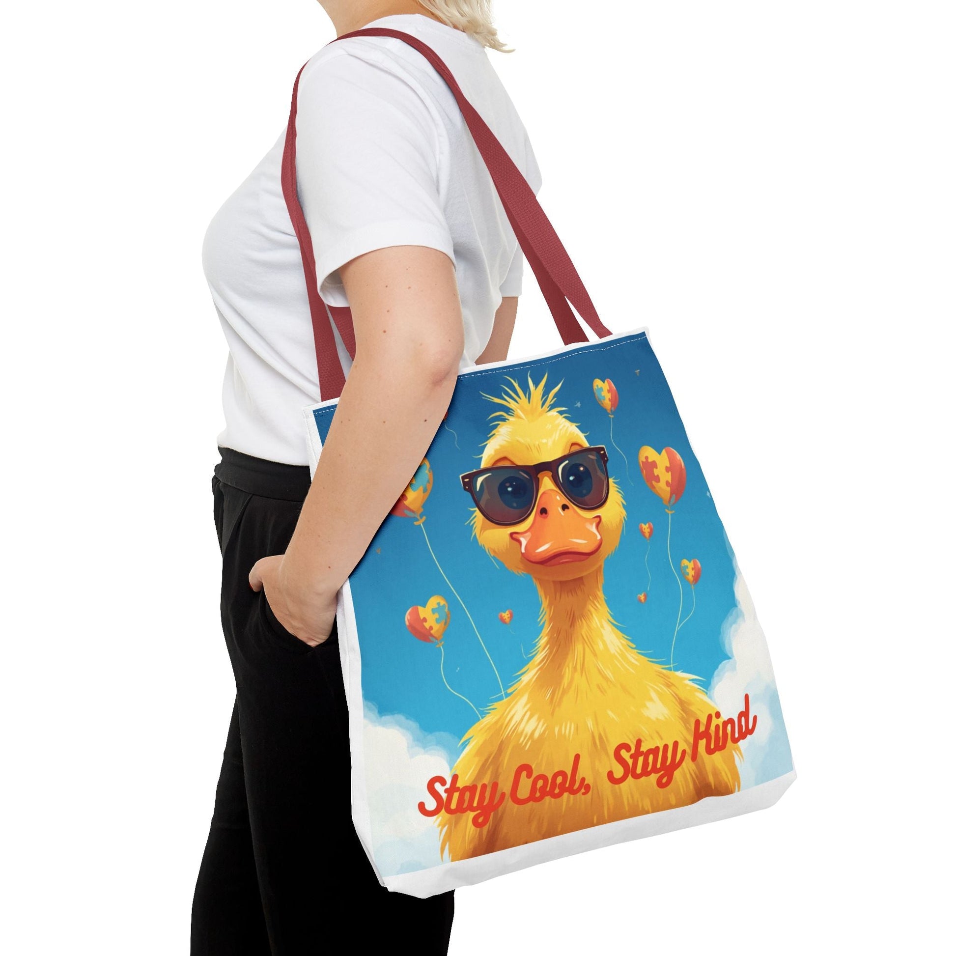 Cute Autism Awareness Gift Bag with Funny Duck Print - Geo Rocks The 'Tism