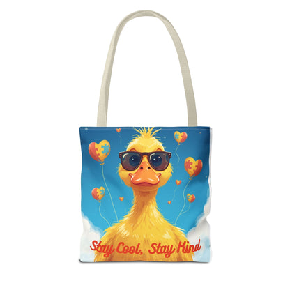 Cute Autism Awareness Gift Bag with Funny Duck Print - Geo Rocks The 'Tism
