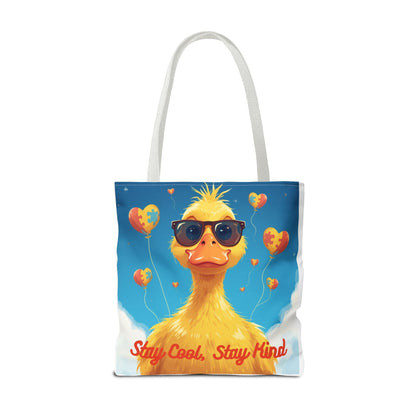 Cute Autism Awareness Gift Bag with Funny Duck Print - Geo Rocks The 'Tism