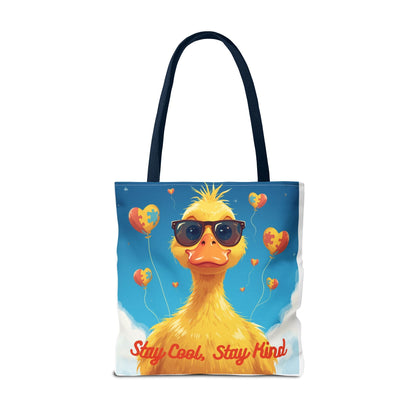 Cute Autism Awareness Gift Bag with Funny Duck Print - Geo Rocks The 'Tism