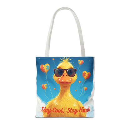 Cute Autism Awareness Gift Bag with Funny Duck Print - Geo Rocks The 'Tism