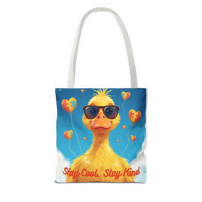 Cute Autism Awareness Gift Bag with Funny Duck Print - Geo Rocks The 'Tism