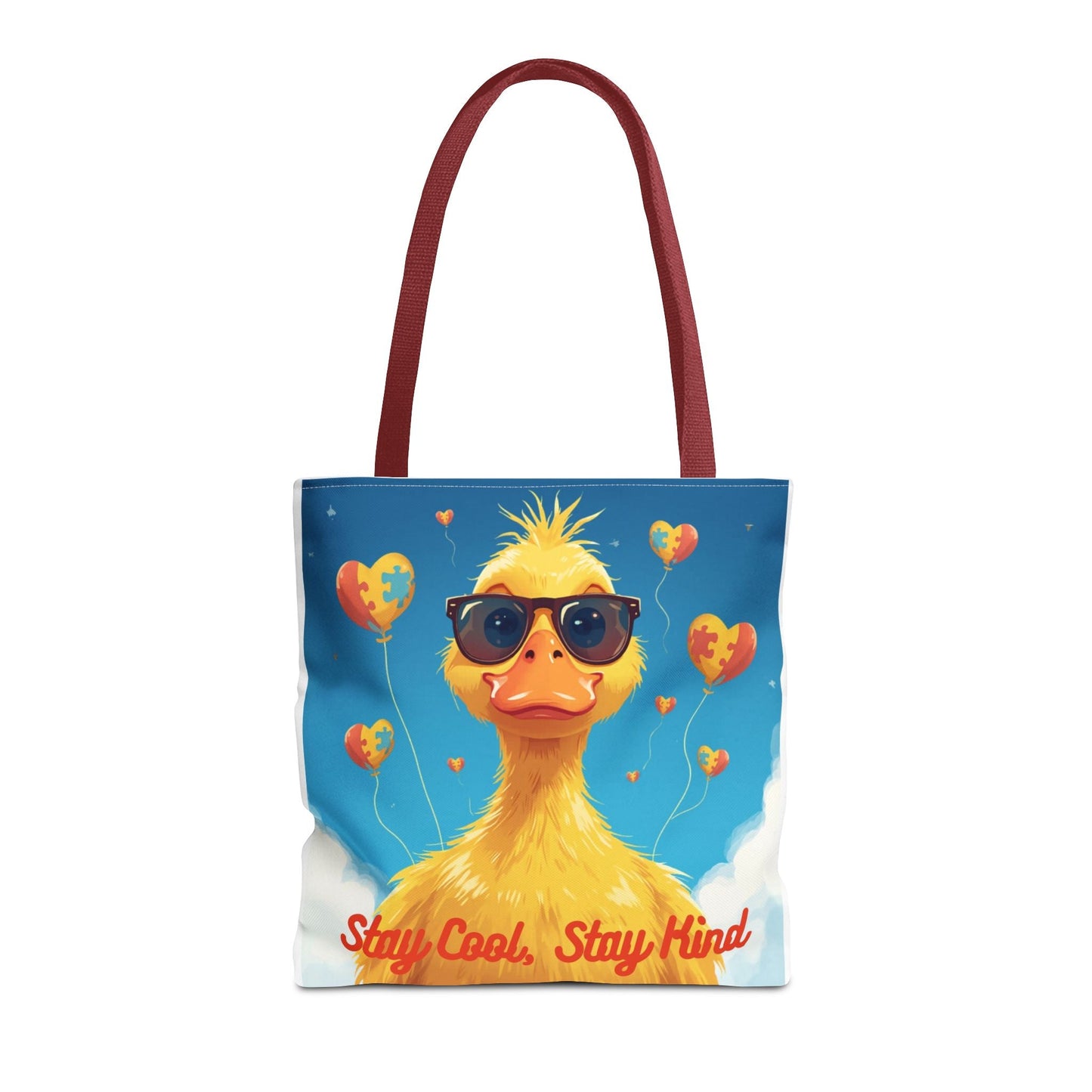 Cute Autism Awareness Gift Bag with Funny Duck Print - Geo Rocks The 'Tism
