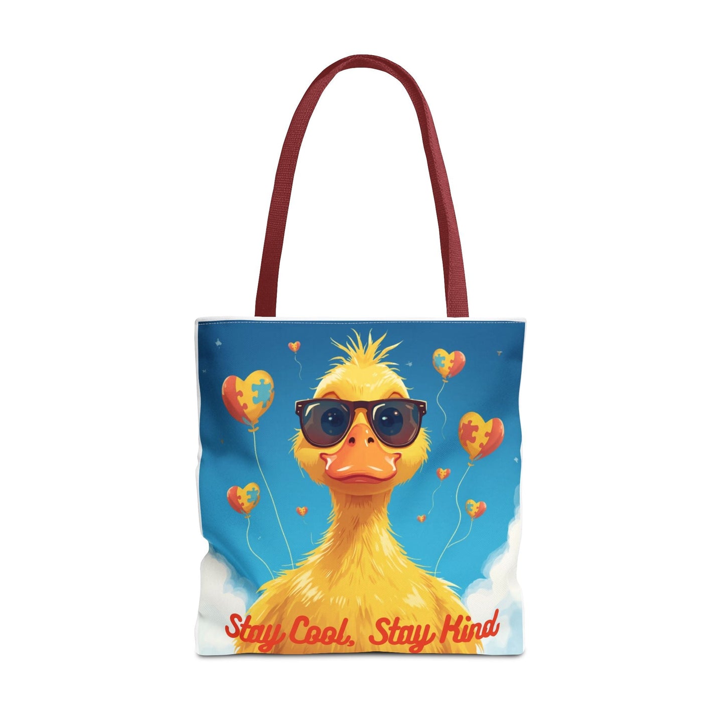 Cute Autism Awareness Gift Bag with Funny Duck Print - Geo Rocks The 'Tism