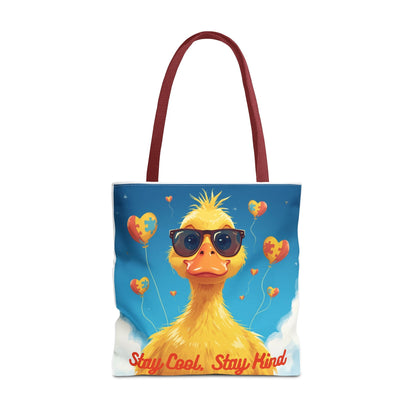 Cute Autism Awareness Gift Bag with Funny Duck Print - Geo Rocks The 'Tism