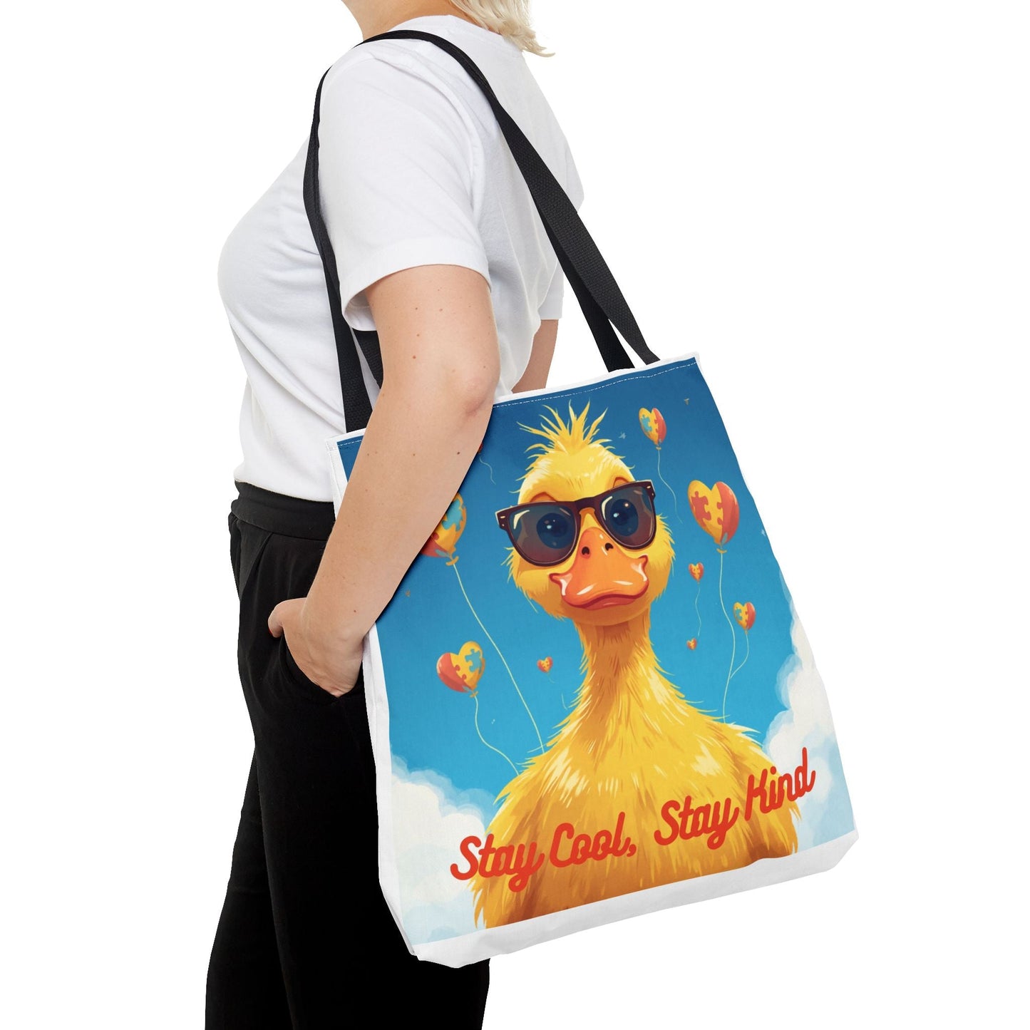 Cute Autism Awareness Gift Bag with Funny Duck Print - Geo Rocks The 'Tism