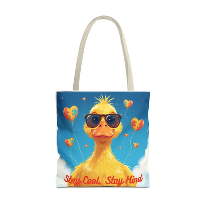 Cute Autism Awareness Gift Bag with Funny Duck Print - Geo Rocks The 'Tism
