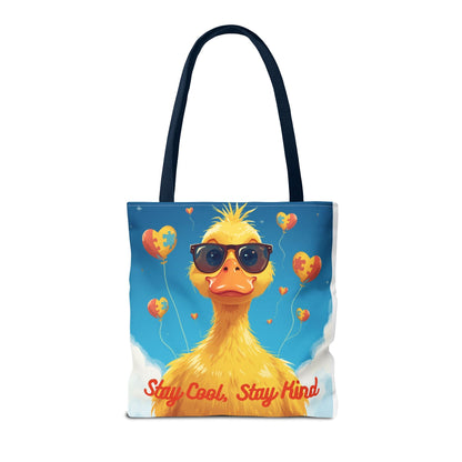 Cute Autism Awareness Gift Bag with Funny Duck Print - Geo Rocks The 'Tism