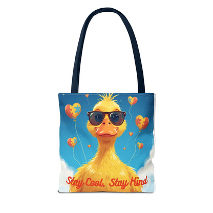 Cute Autism Awareness Gift Bag with Funny Duck Print - Geo Rocks The 'Tism