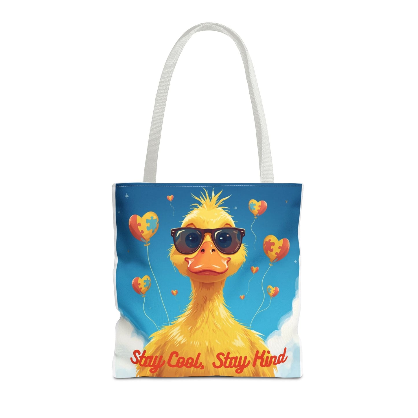 Cute Autism Awareness Gift Bag with Funny Duck Print - Geo Rocks The 'Tism