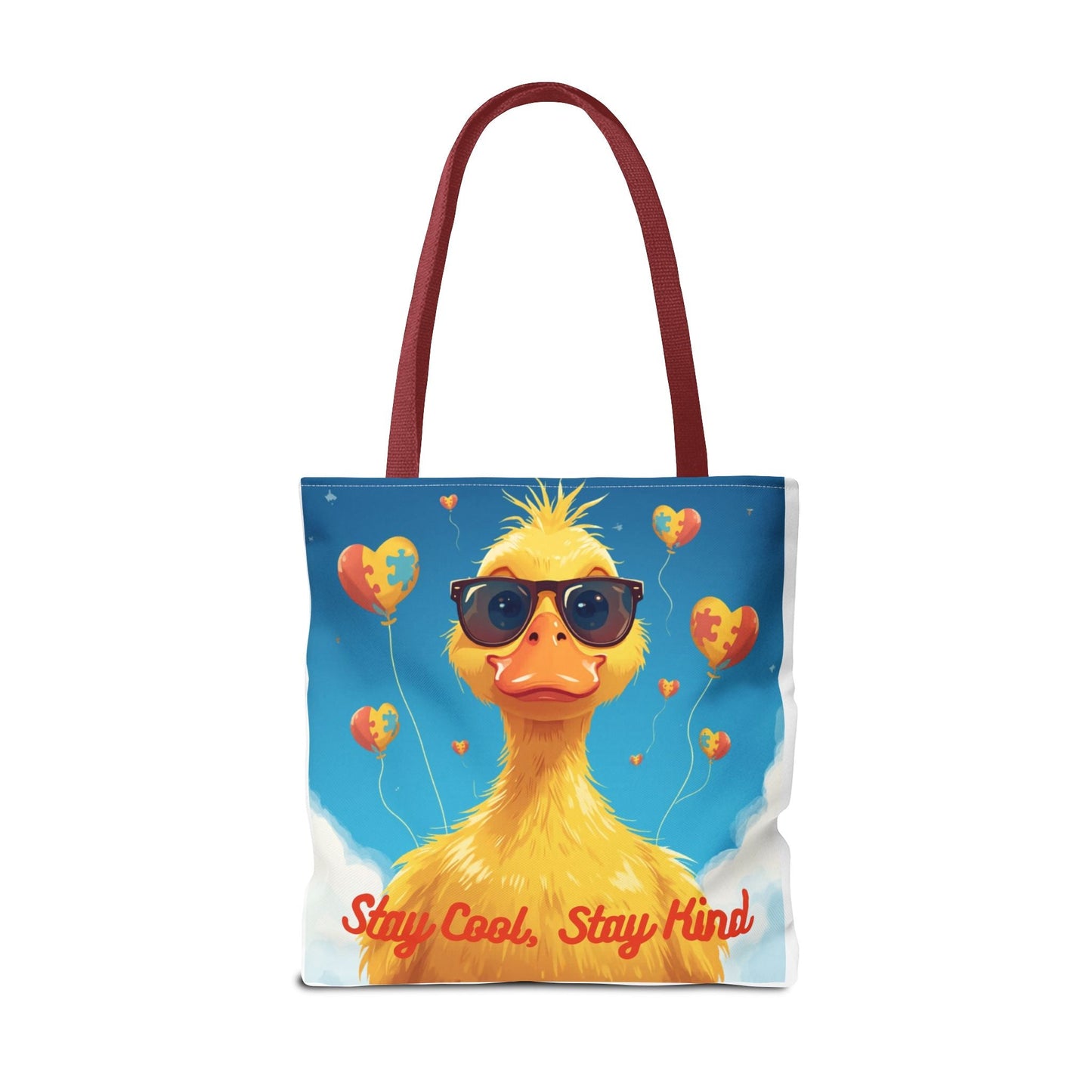 Cute Autism Awareness Gift Bag with Funny Duck Print - Geo Rocks The 'Tism