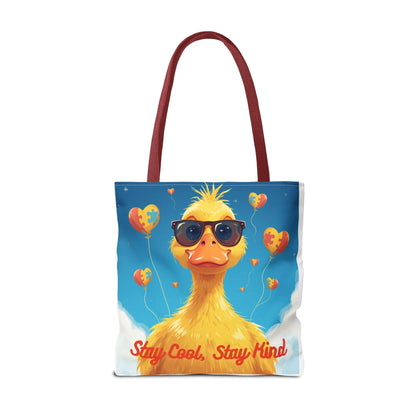 Cute Autism Awareness Gift Bag with Funny Duck Print - Geo Rocks The 'Tism