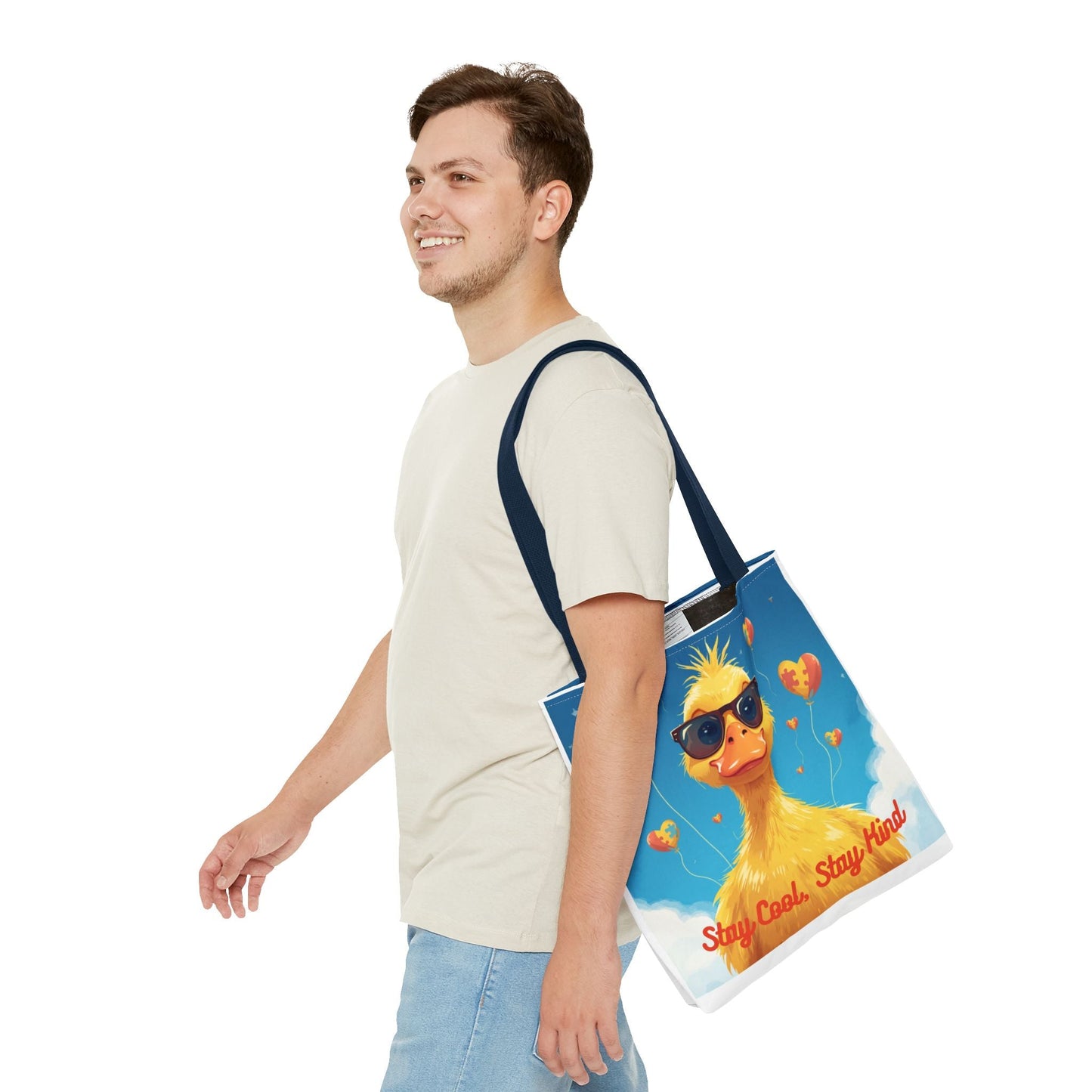 Cute Autism Awareness Gift Bag with Funny Duck Print - Geo Rocks The 'Tism