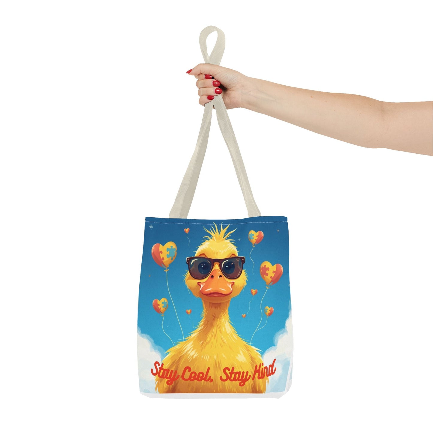 Cute Autism Awareness Gift Bag with Funny Duck Print - Geo Rocks The 'Tism