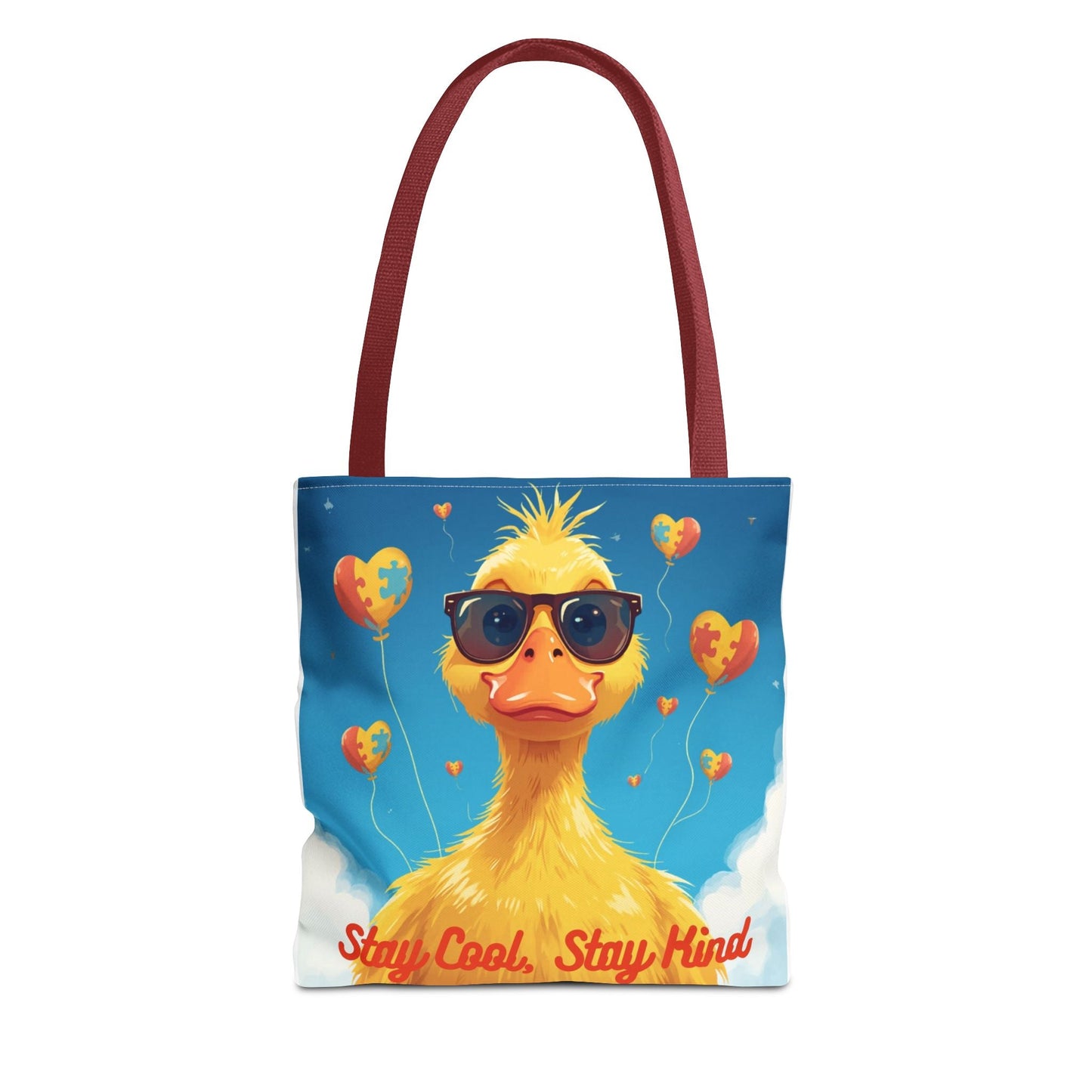 Cute Autism Awareness Gift Bag with Funny Duck Print - Geo Rocks The 'Tism