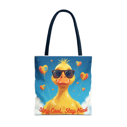 Cute Autism Awareness Gift Bag with Funny Duck Print - Geo Rocks The 'Tism
