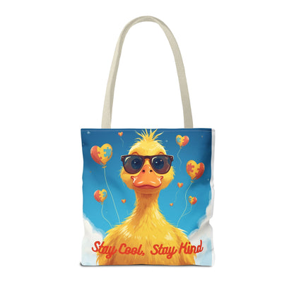 Cute Autism Awareness Gift Bag with Funny Duck Print - Geo Rocks The 'Tism