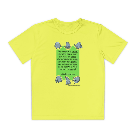 "Each Rock Is Unique" Kids' Tee - Geo Rocks The 'Tism