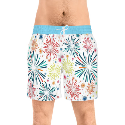 Fireworks Fest Swim Trunks - Geo Rocks The 'Tism