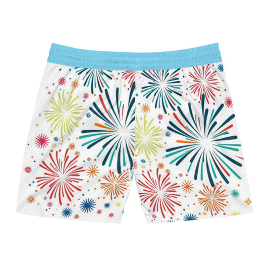 Fireworks Fest Swim Trunks - Geo Rocks The 'Tism
