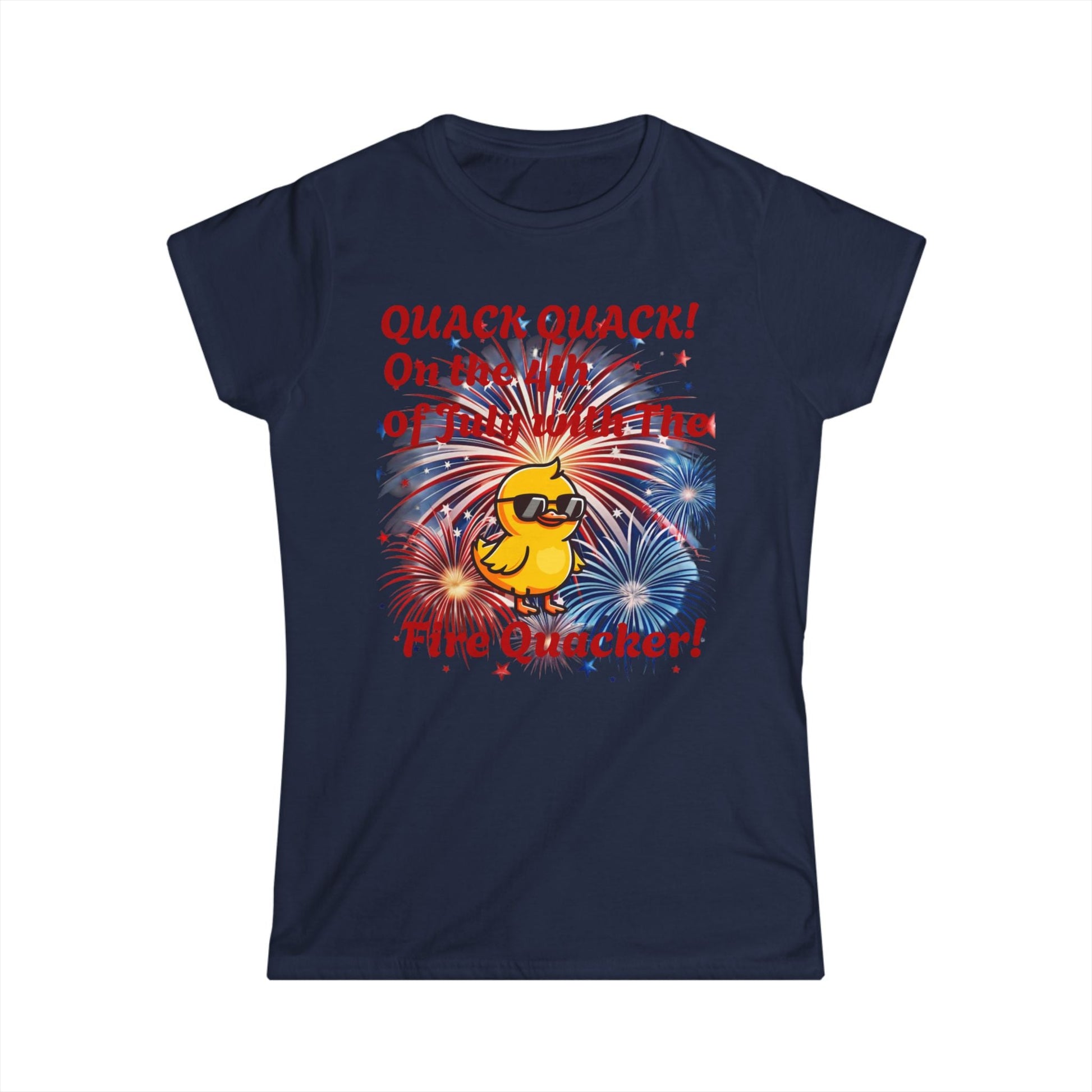 Fourth of July Duck Tee — "Quack Quack! On the Way of the Firequacker" Patriotic Fireworks Shirt - Geo Rocks The 'Tism