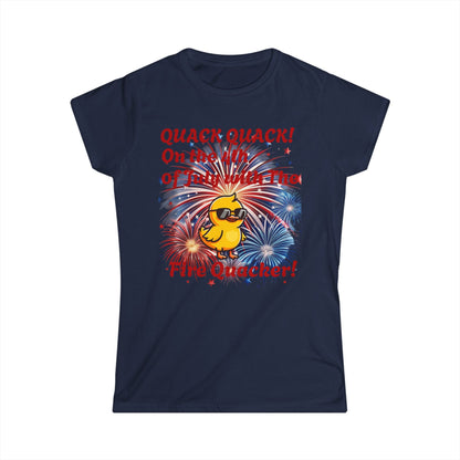 Fourth of July Duck Tee — "Quack Quack! On the Way of the Firequacker" Patriotic Fireworks Shirt - Geo Rocks The 'Tism