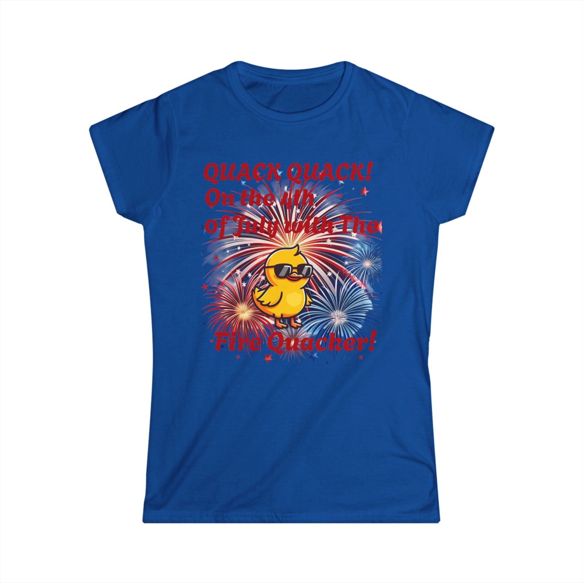 Fourth of July Duck Tee — "Quack Quack! On the Way of the Firequacker" Patriotic Fireworks Shirt - Geo Rocks The 'Tism