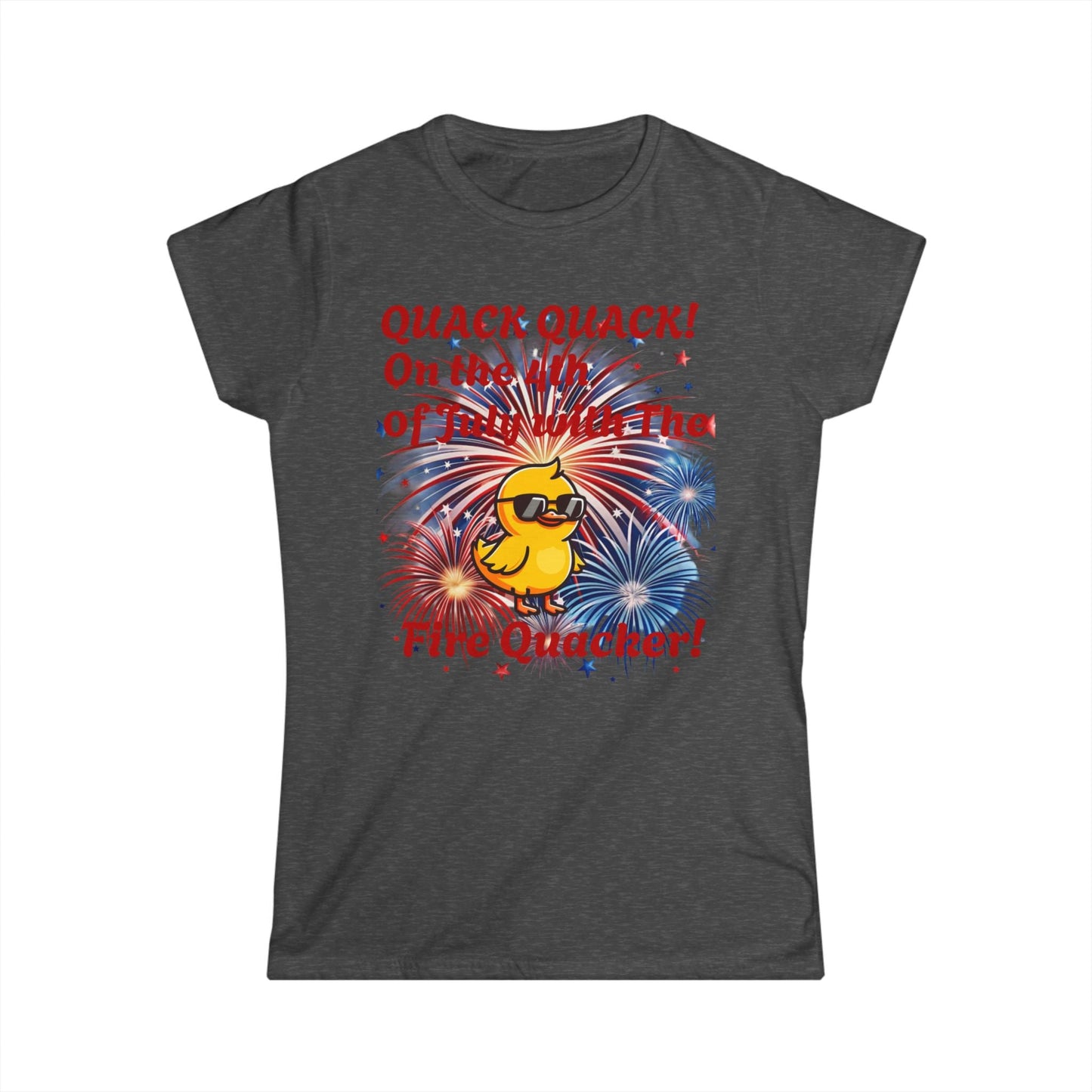 Fourth of July Duck Tee — "Quack Quack! On the Way of the Firequacker" Patriotic Fireworks Shirt - Geo Rocks The 'Tism