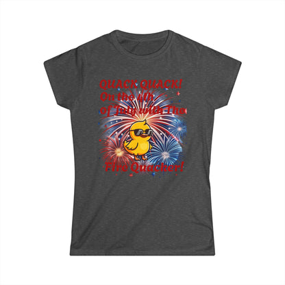 Fourth of July Duck Tee — "Quack Quack! On the Way of the Firequacker" Patriotic Fireworks Shirt - Geo Rocks The 'Tism