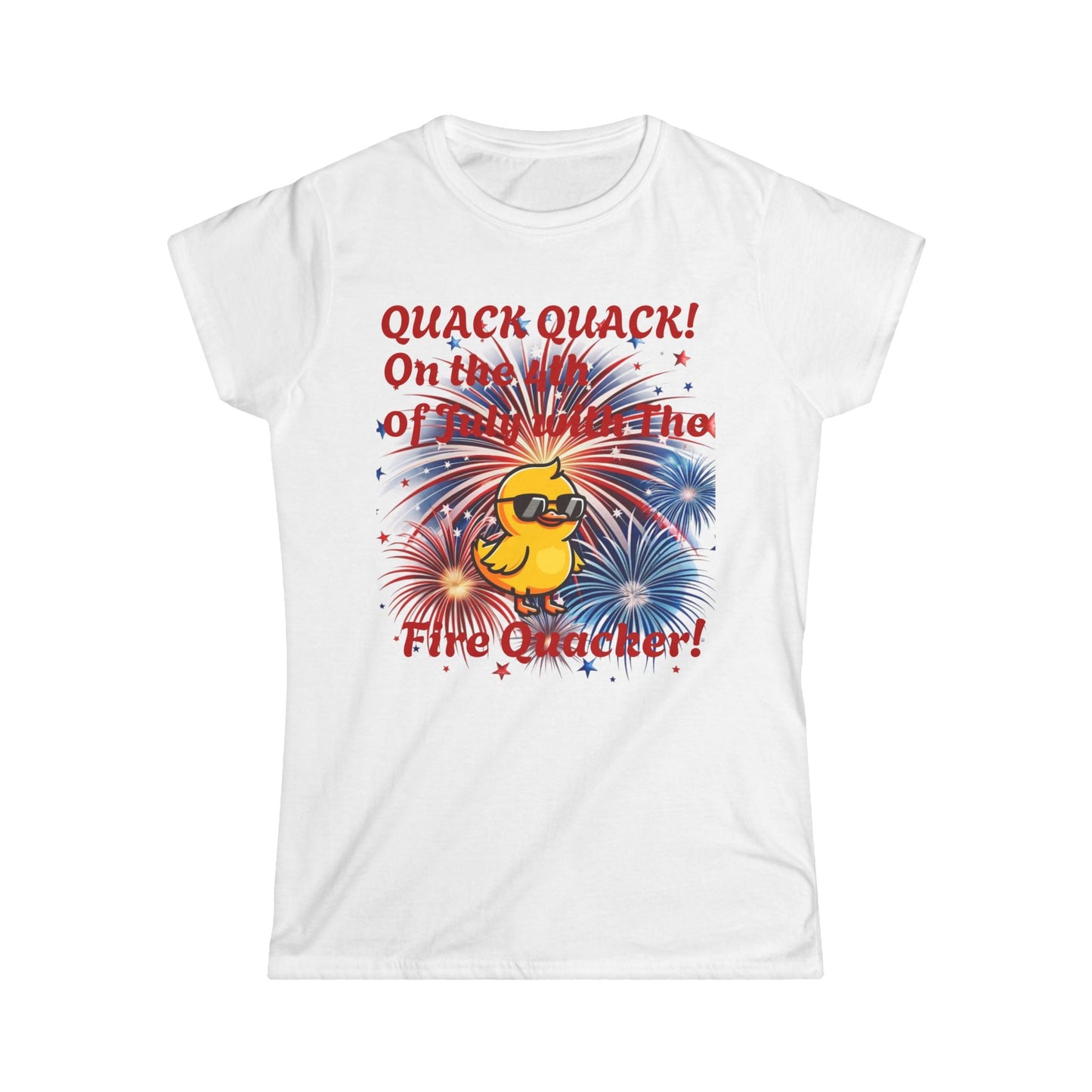 Fourth of July Duck Tee — "Quack Quack! On the Way of the Firequacker" Patriotic Fireworks Shirt - Geo Rocks The 'Tism