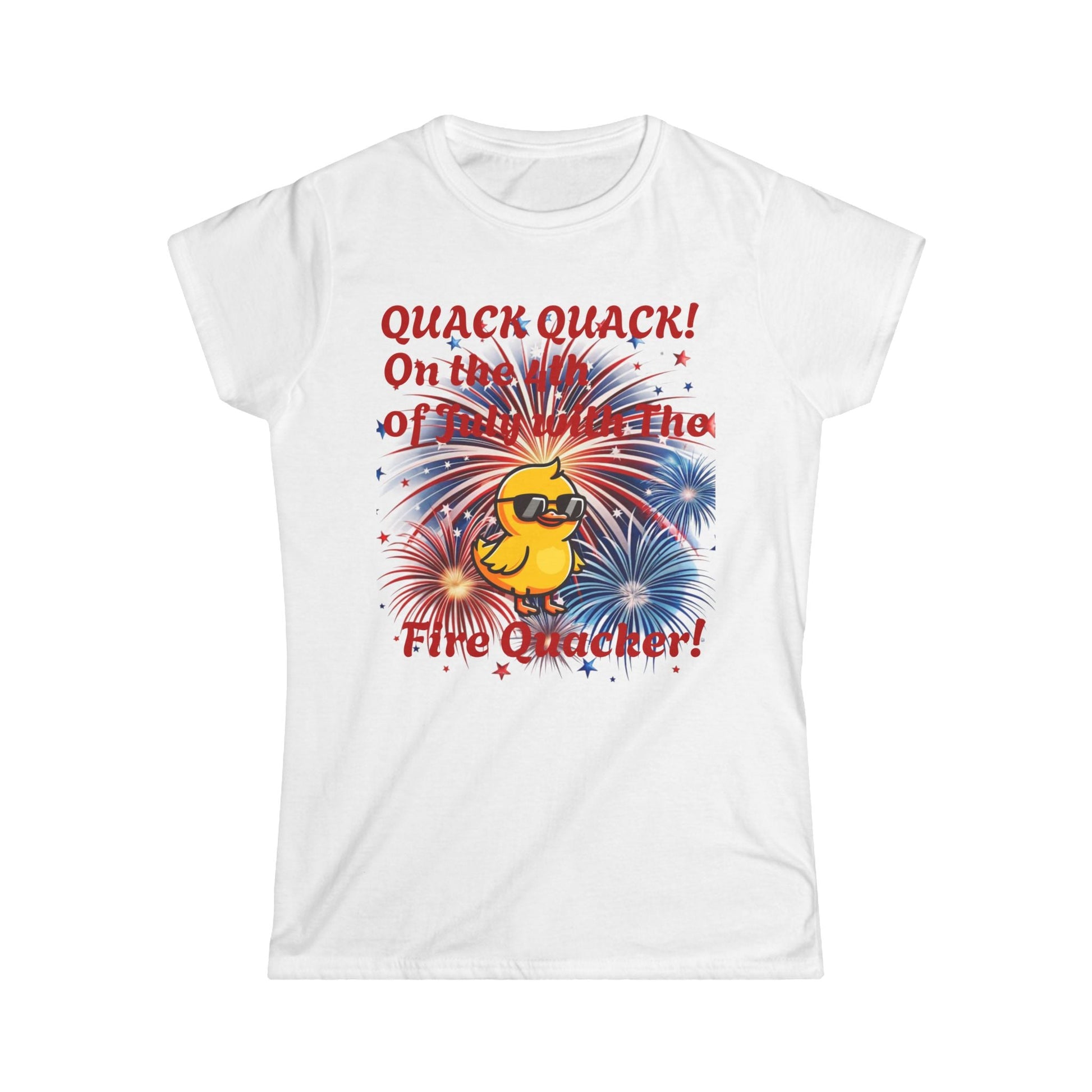 Fourth of July Duck Tee — "Quack Quack! On the Way of the Firequacker" Patriotic Fireworks Shirt - Geo Rocks The 'Tism