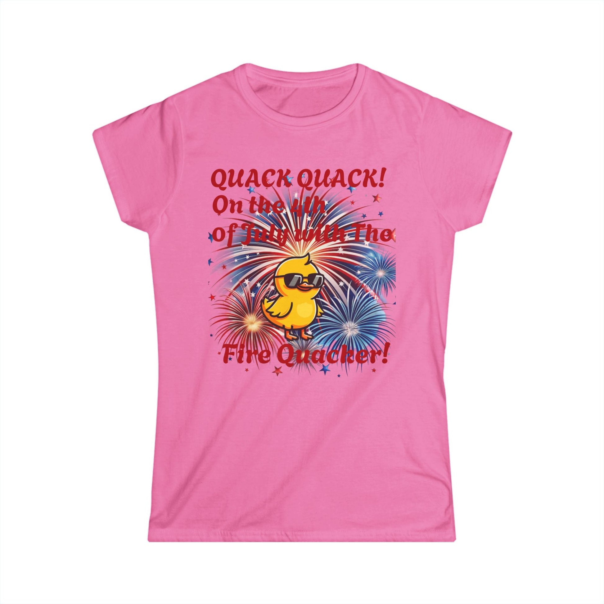 Fourth of July Duck Tee — "Quack Quack! On the Way of the Firequacker" Patriotic Fireworks Shirt - Geo Rocks The 'Tism