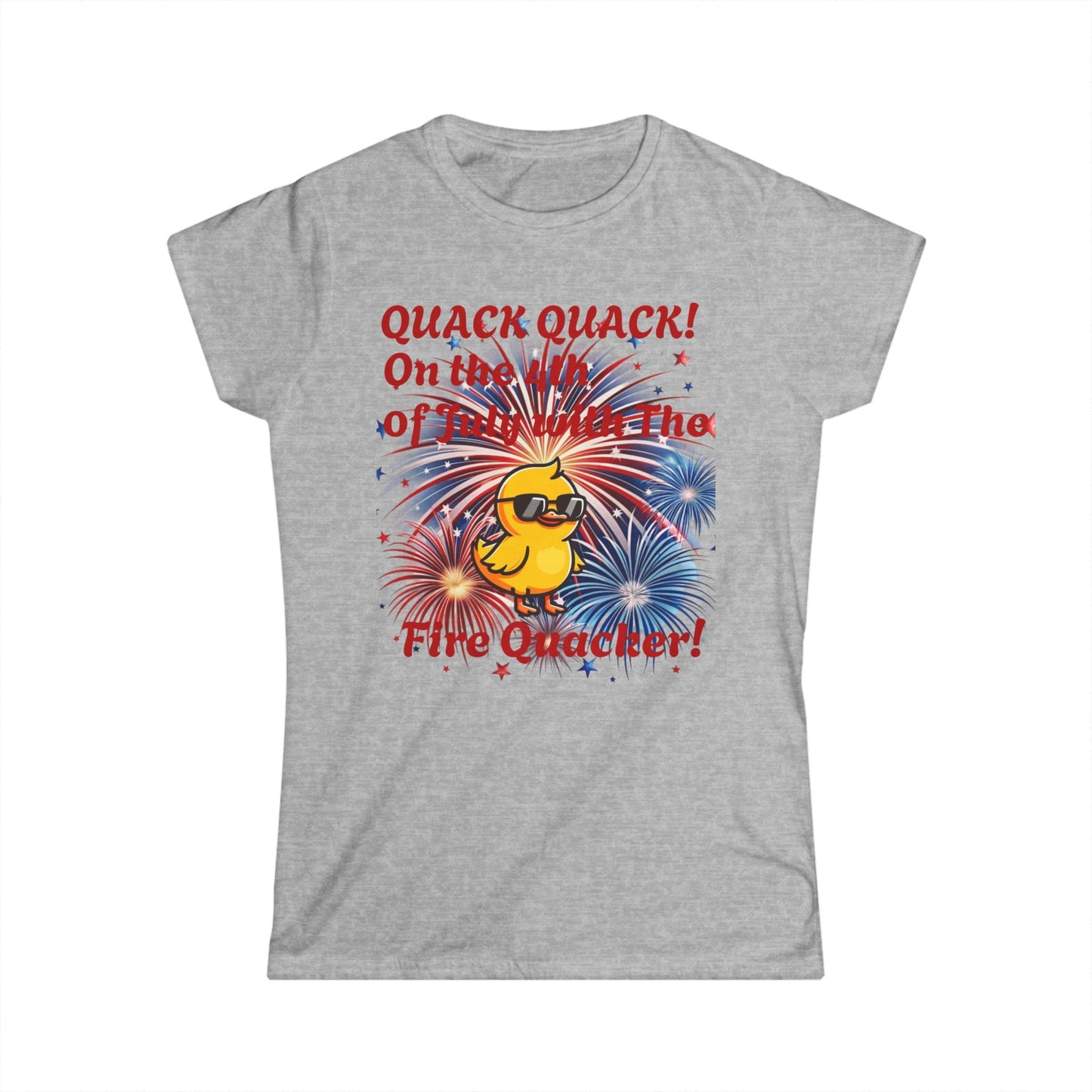Fourth of July Duck Tee — "Quack Quack! On the Way of the Firequacker" Patriotic Fireworks Shirt - Geo Rocks The 'Tism
