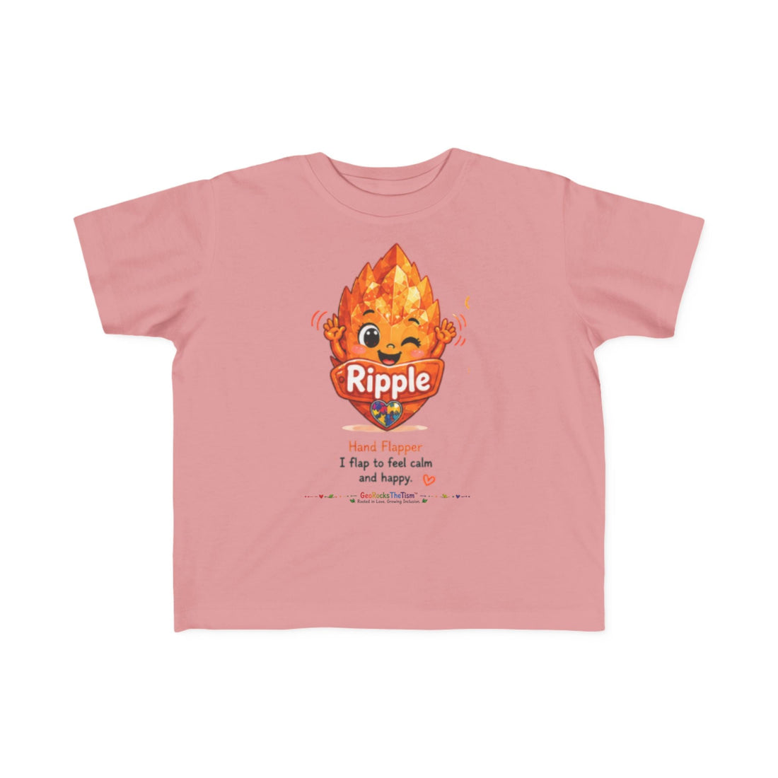 "Geo Flaps with Sticks" Stimming Geode Autism Self Sensory Regulation Toddler Tee - Geo Rocks The 'Tism