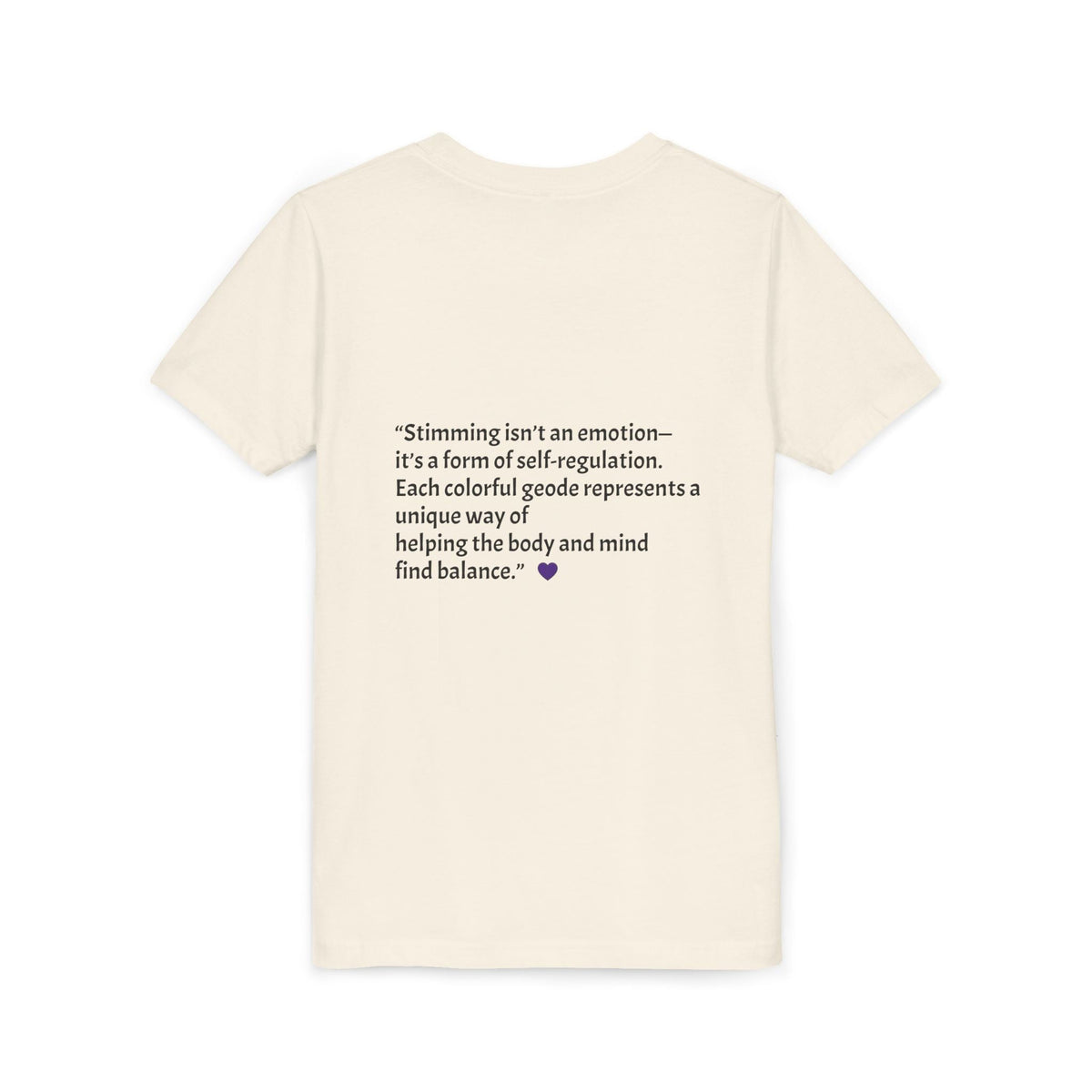 “Geo Flaps With Sticks!” Stimming Geode -Autism Self Sensory Regulation Youth Tee - Geo Rocks The 'Tism