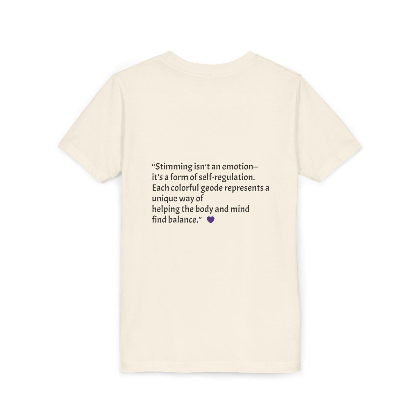 “GEO Flaps with Sticks!” Stimming Geode -Autism Self Sensory Regulation Youth Tee - Geo Rocks The 'Tism