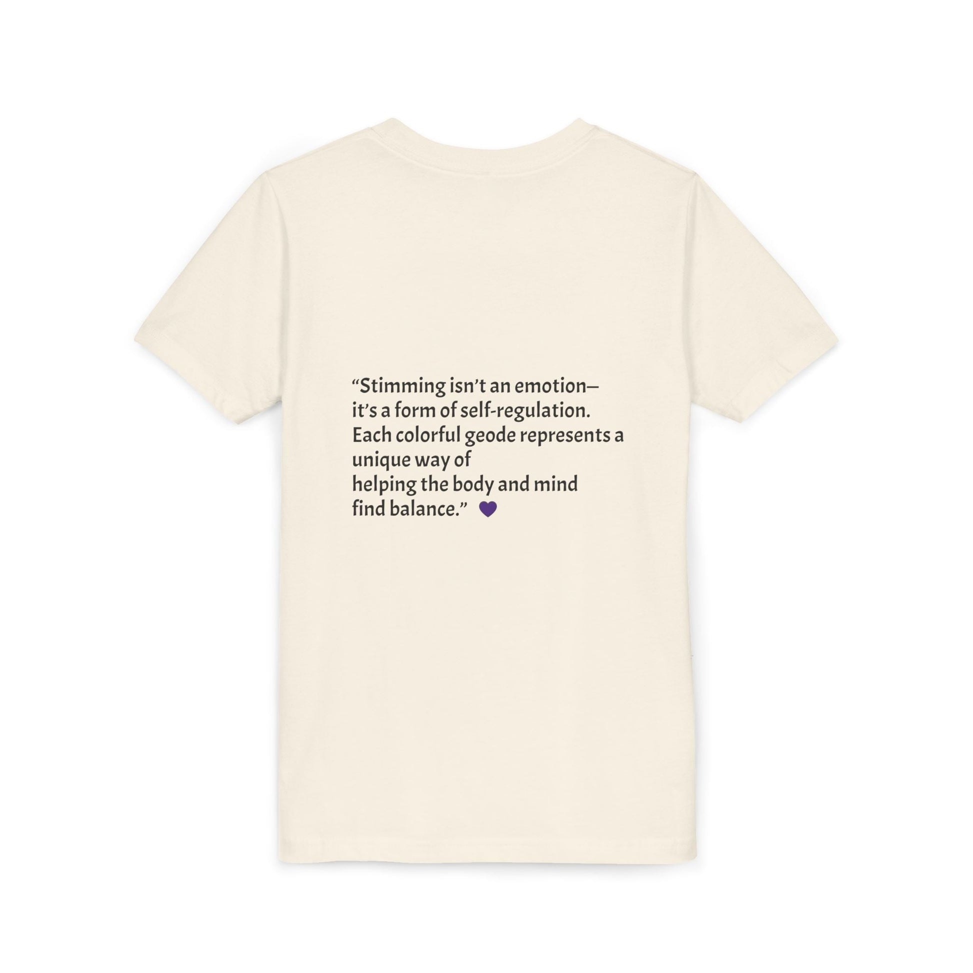 “GEO Flaps with Sticks!” Stimming Geode -Autism Self Sensory Regulation Youth Tee - Geo Rocks The 'Tism