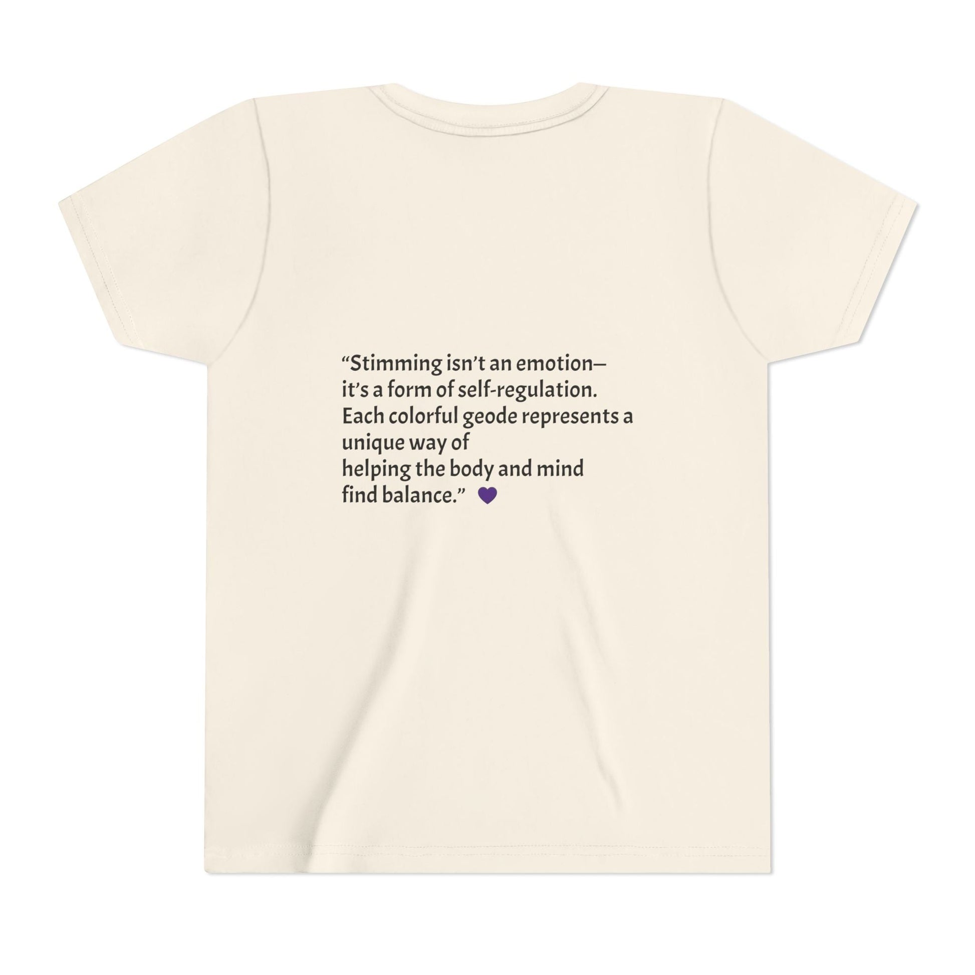 “GEO Flaps with Sticks!” Stimming Geode -Autism Self Sensory Regulation Youth Tee - Geo Rocks The 'Tism