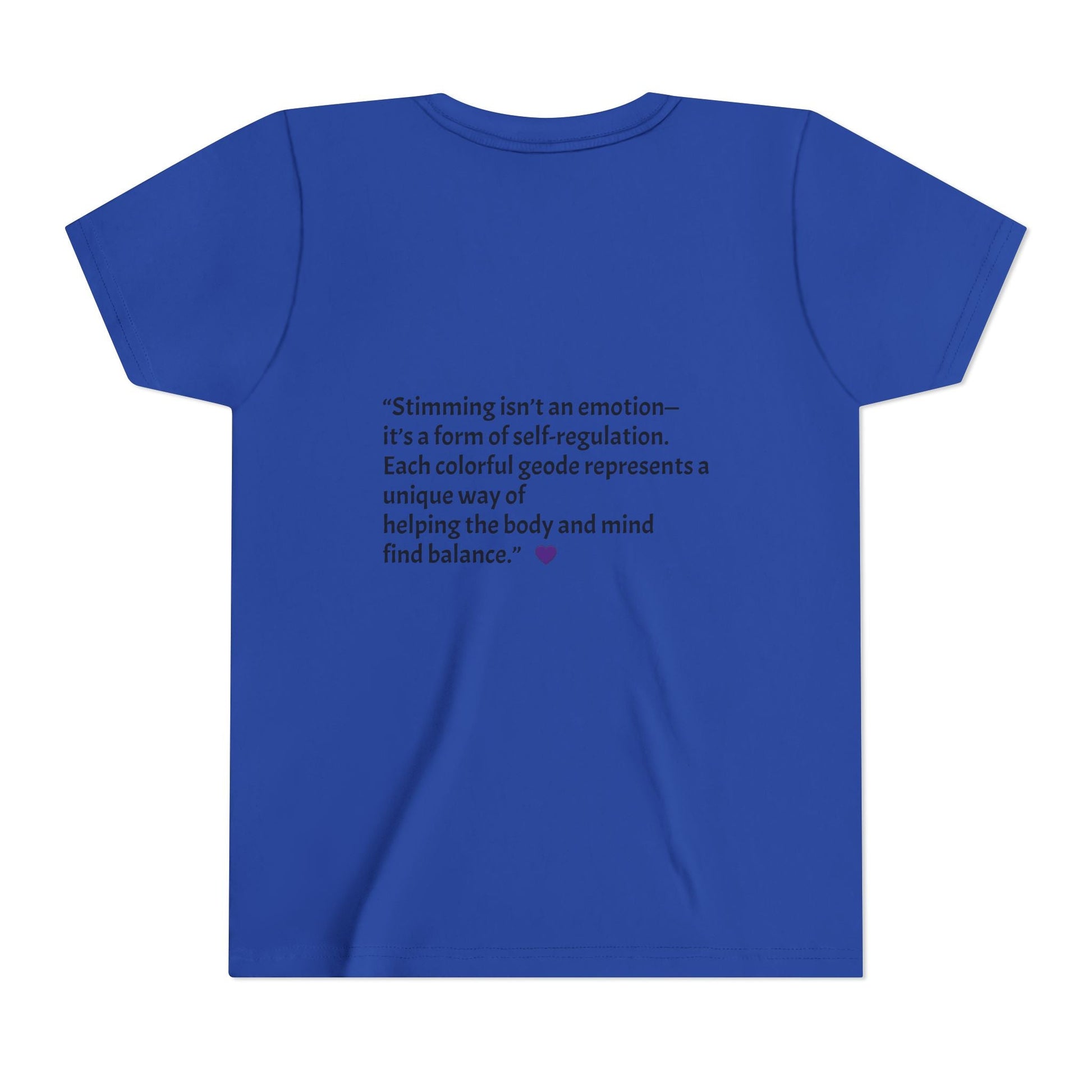 “GEO Flaps with Sticks!” Stimming Geode -Autism Self Sensory Regulation Youth Tee - Geo Rocks The 'Tism