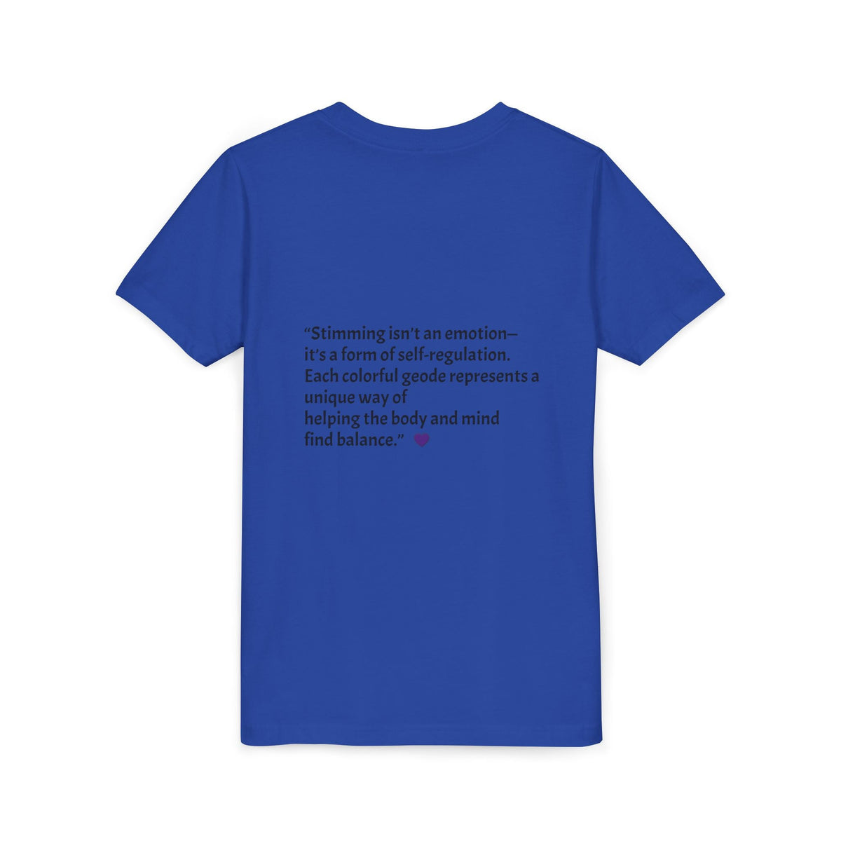“Geo Flaps With Sticks!” Stimming Geode -Autism Self Sensory Regulation Youth Tee - Geo Rocks The 'Tism