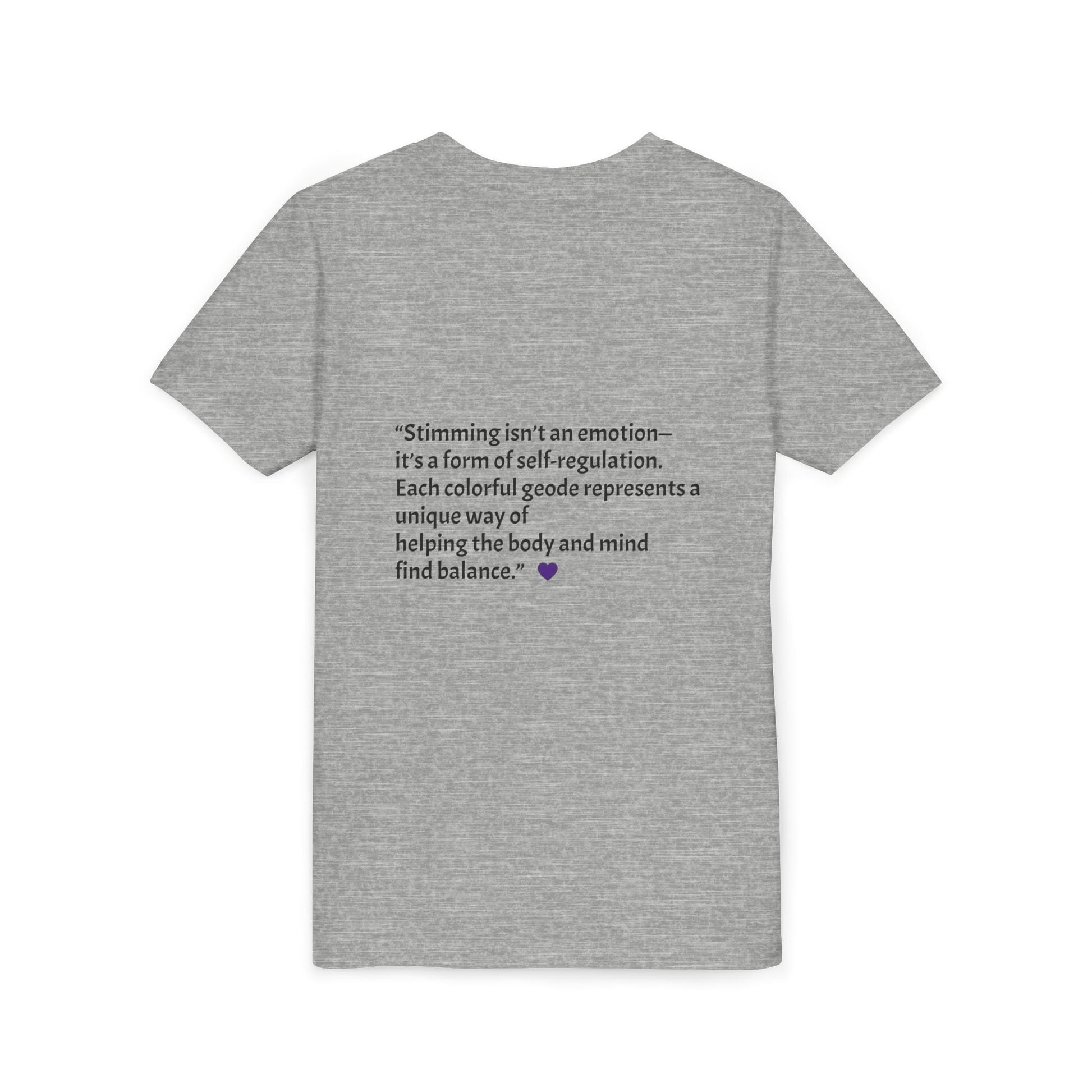 “GEO Flaps with Sticks!” Stimming Geode -Autism Self Sensory Regulation Youth Tee - Geo Rocks The 'Tism