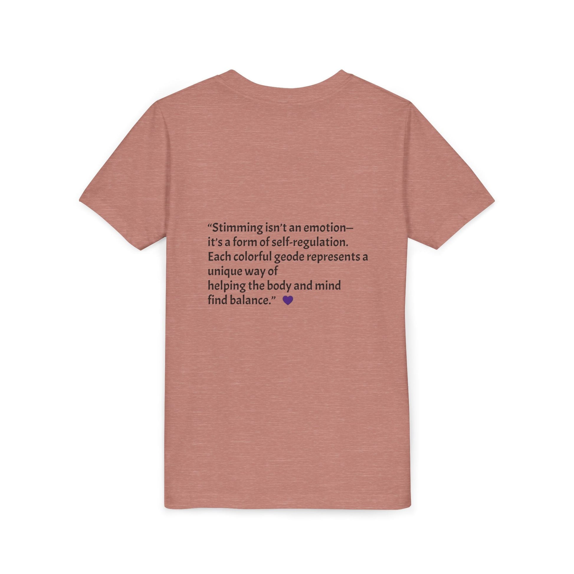 “GEO Flaps with Sticks!” Stimming Geode -Autism Self Sensory Regulation Youth Tee - Geo Rocks The 'Tism