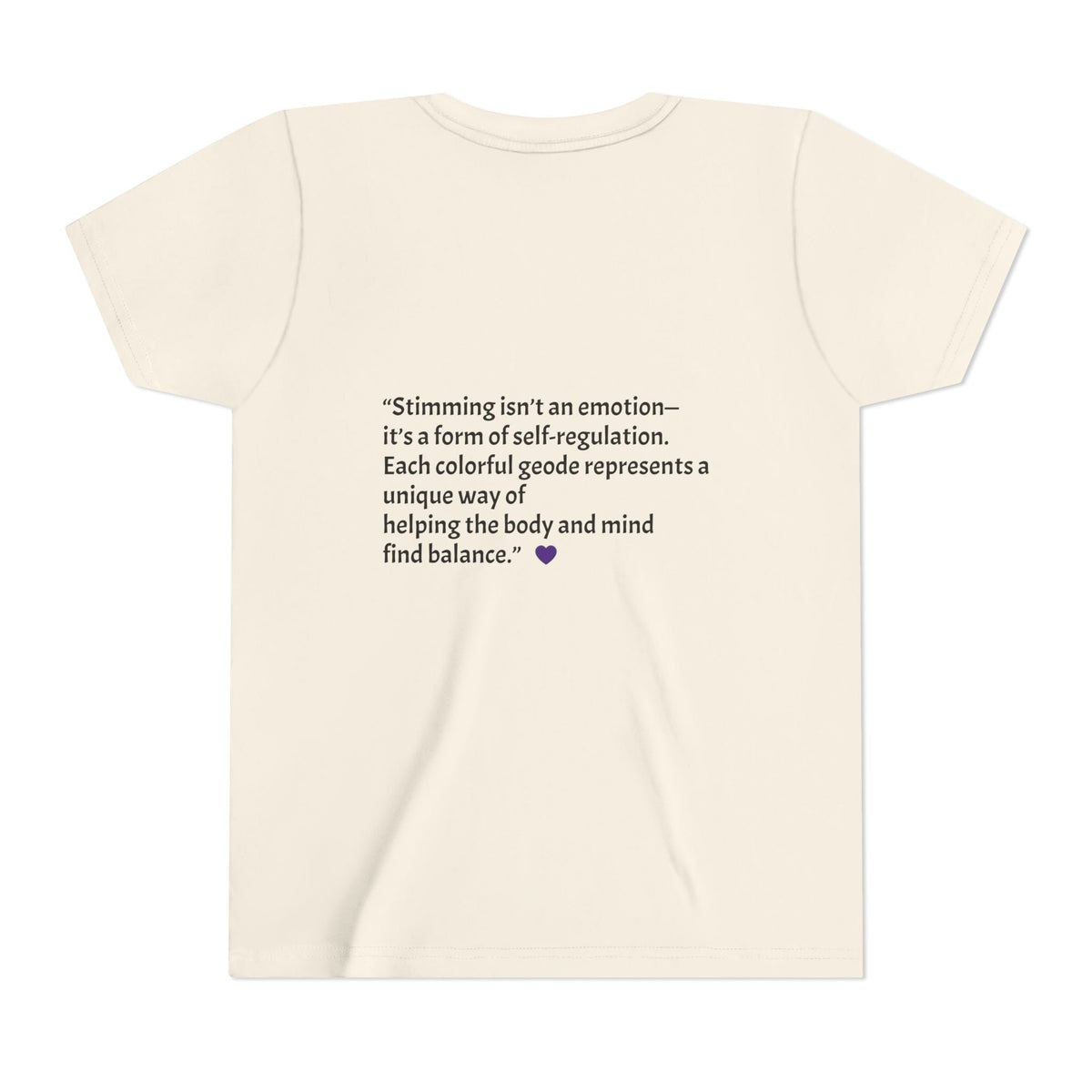 “Geo Flaps With Sticks!” Stimming Geode -Autism Self Sensory Regulation Youth Tee - Geo Rocks The 'Tism