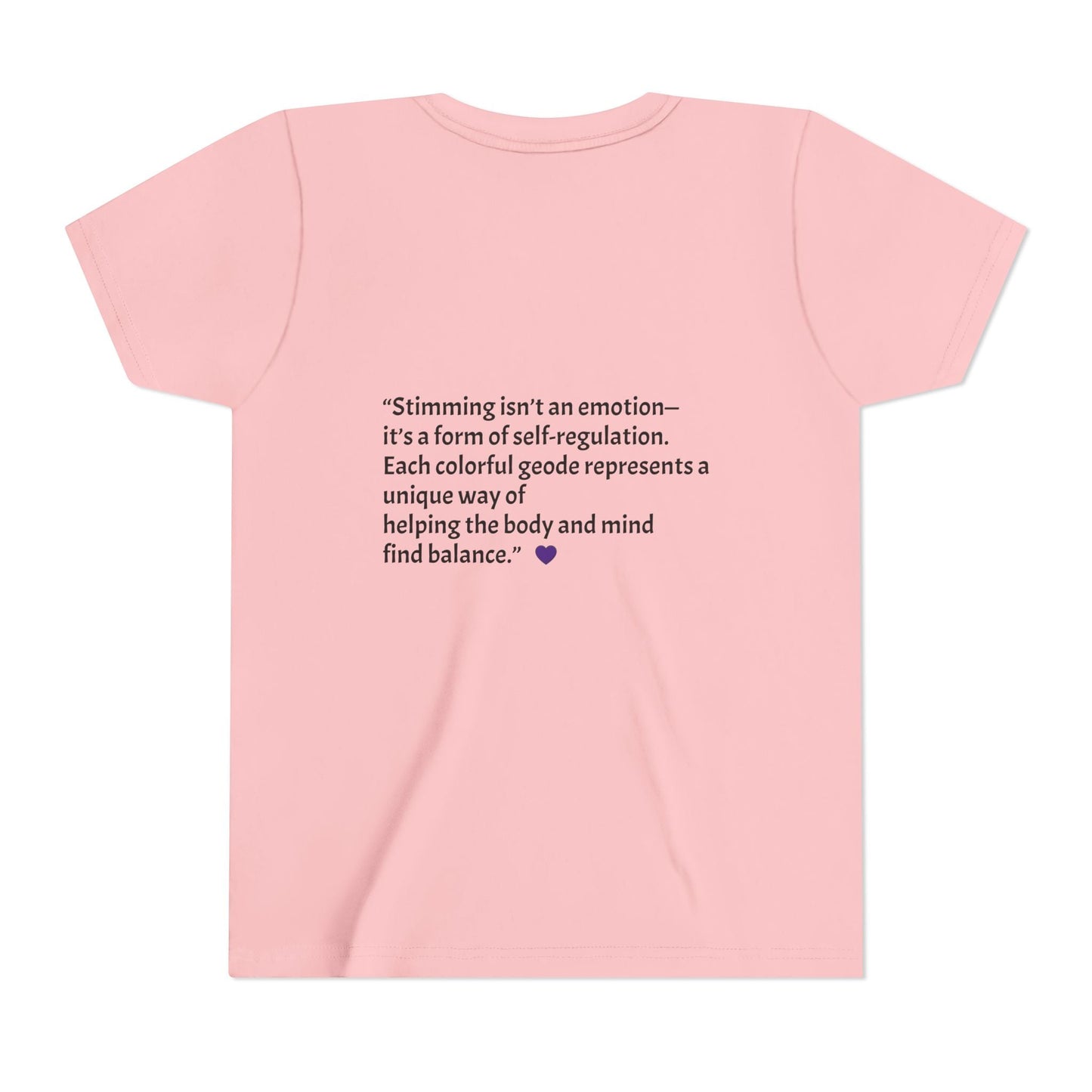 “GEO Flaps with Sticks!” Stimming Geode -Autism Self Sensory Regulation Youth Tee - Geo Rocks The 'Tism