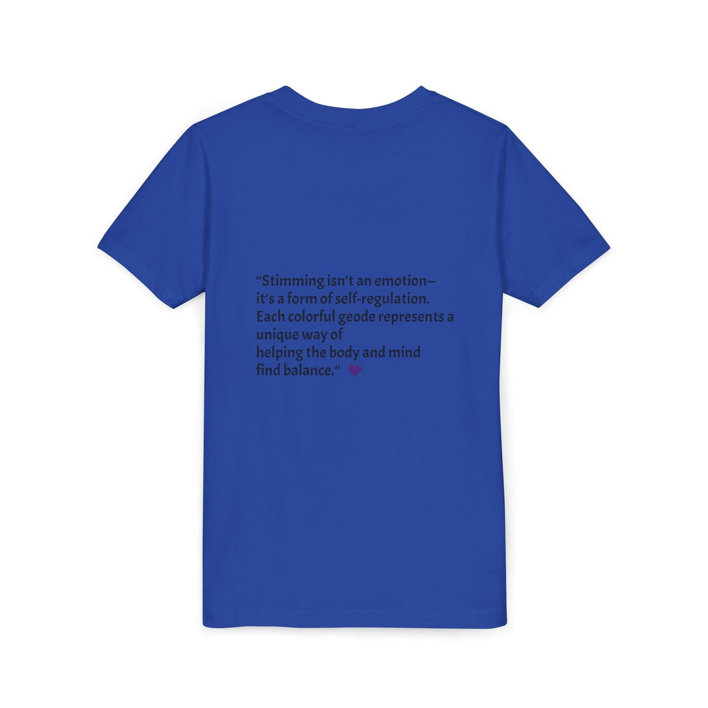 “GEO Flaps with Sticks!” Stimming Geode -Autism Self Sensory Regulation Youth Tee - Geo Rocks The 'Tism