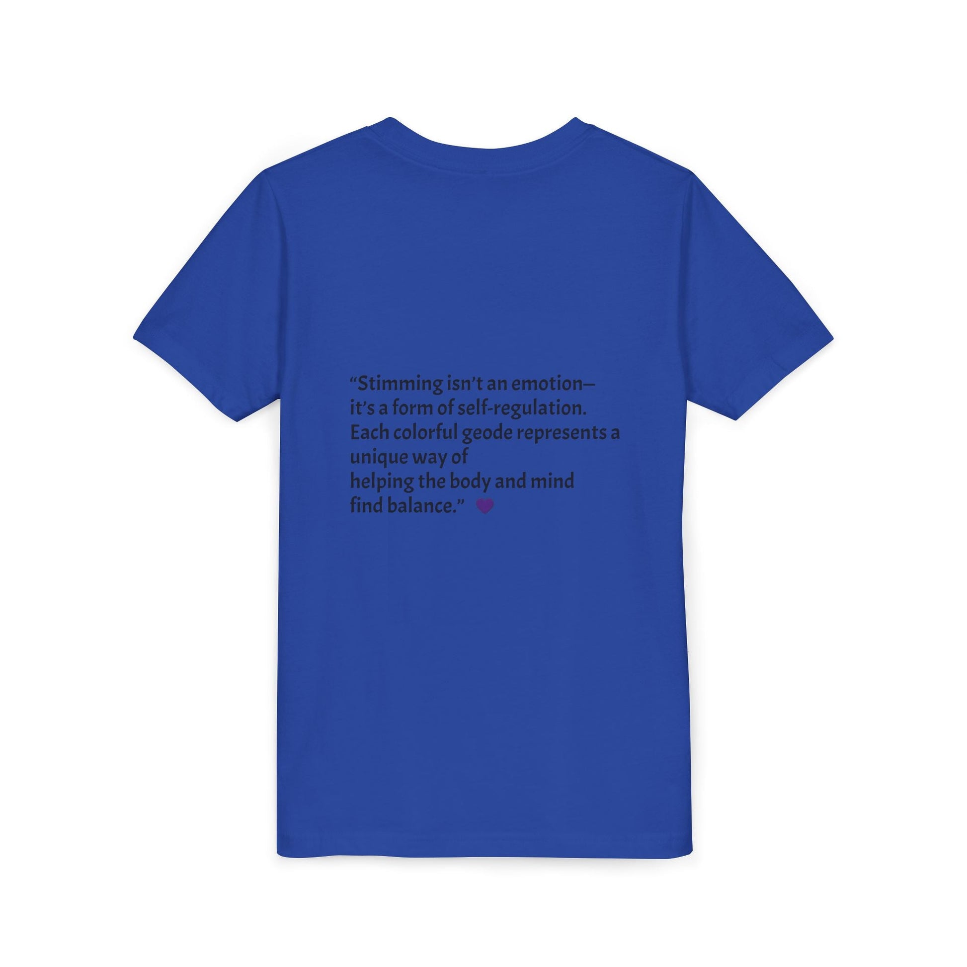 “GEO Flaps with Sticks!” Stimming Geode -Autism Self Sensory Regulation Youth Tee - Geo Rocks The 'Tism